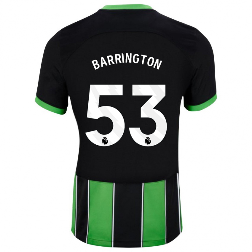 Herren Luca Barrington #53 Schwarz Grün Auswärtstrikot Trikot 2023/24 T-Shirt