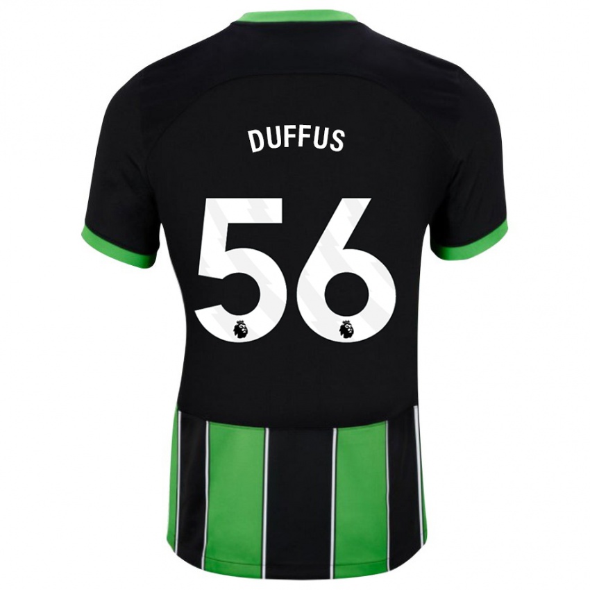 Herren Josh Duffus #56 Schwarz Grün Auswärtstrikot Trikot 2023/24 T-Shirt