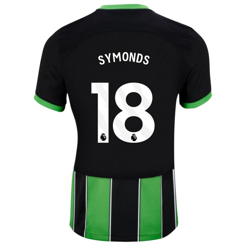 Herren Maisie Symonds #18 Schwarz Grün Auswärtstrikot Trikot 2023/24 T-Shirt