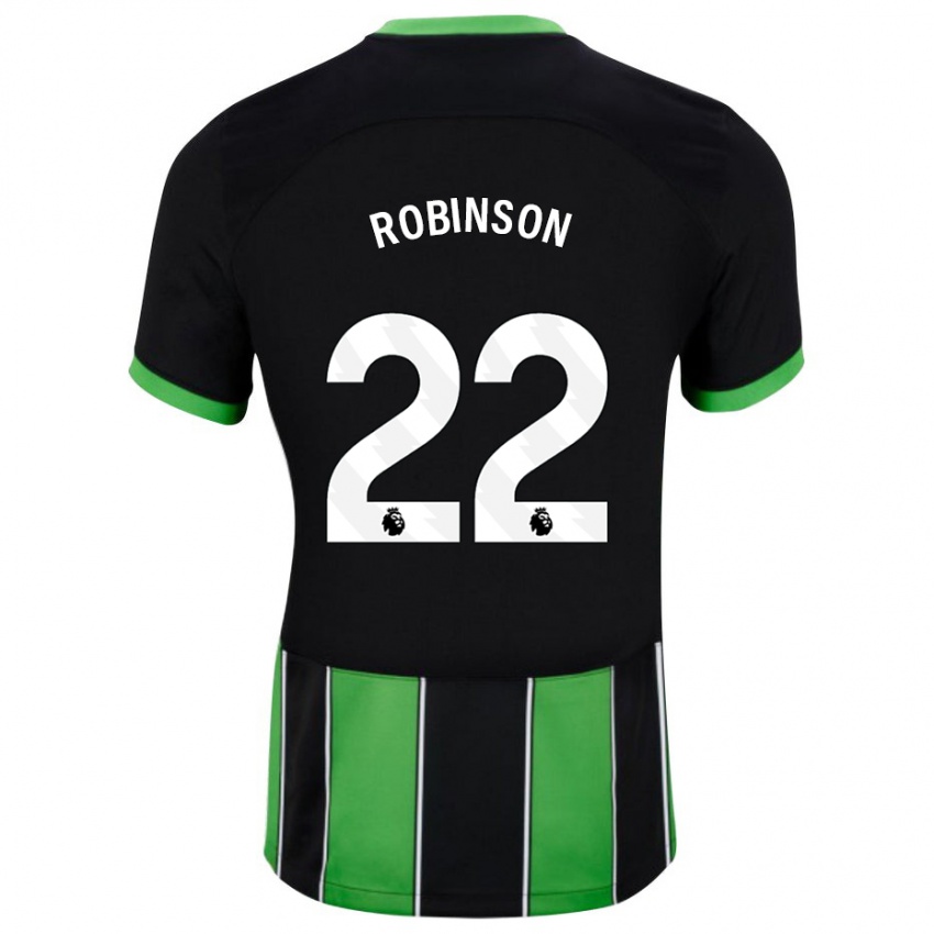 Herren Katie Robinson #22 Schwarz Grün Auswärtstrikot Trikot 2023/24 T-Shirt