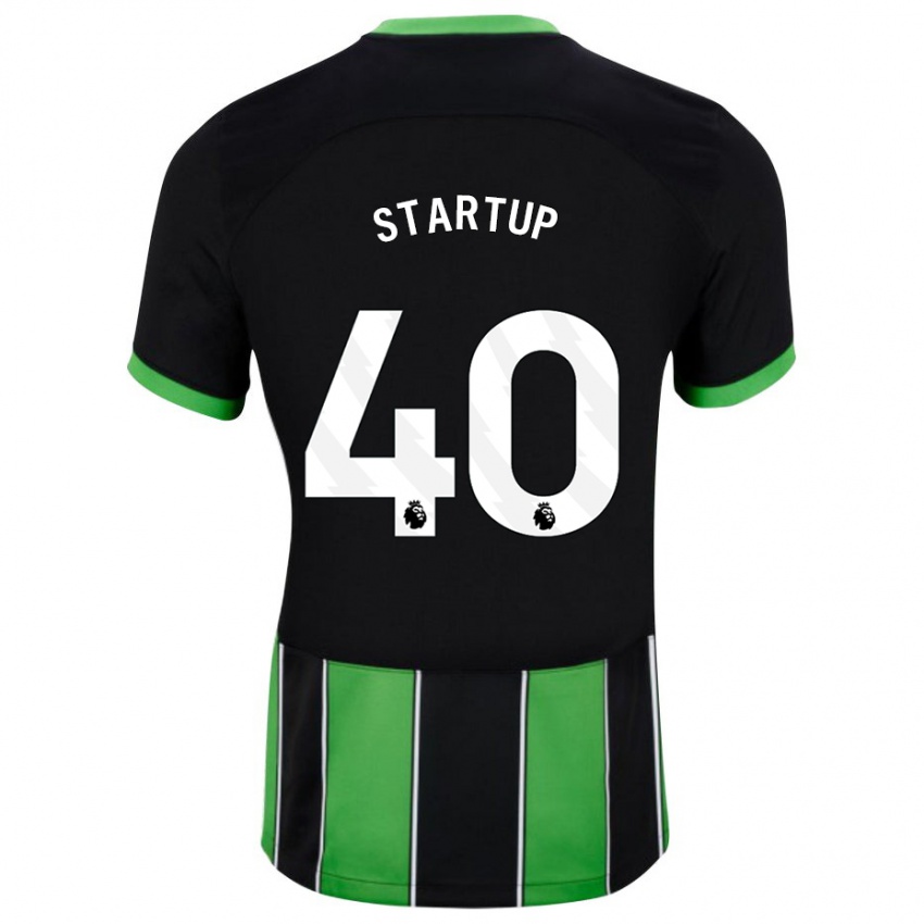 Herren Katie Startup #40 Schwarz Grün Auswärtstrikot Trikot 2023/24 T-Shirt