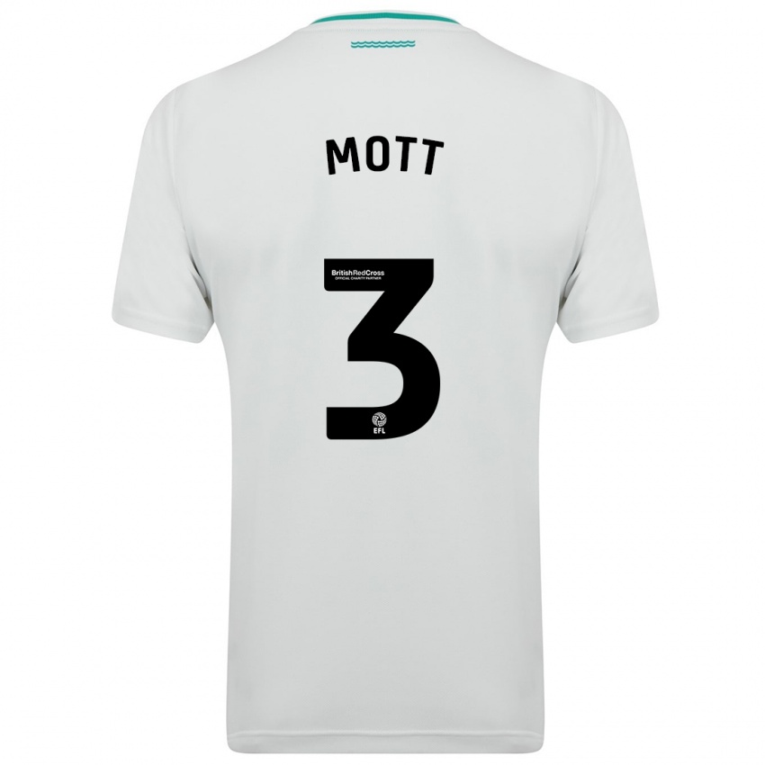 Herren Millicent Mott #3 Weiß Auswärtstrikot Trikot 2023/24 T-Shirt