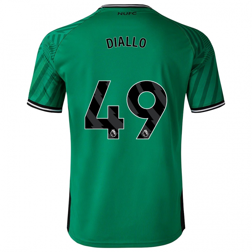 Herren Amadou Diallo #49 Grün Auswärtstrikot Trikot 2023/24 T-Shirt