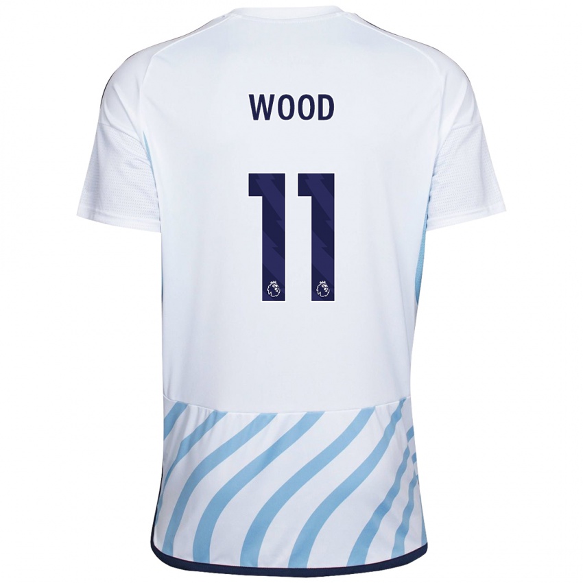 Herren Chris Wood #11 Weiß Blau Auswärtstrikot Trikot 2023/24 T-Shirt