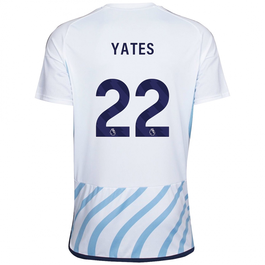 Herren Ryan Yates #22 Weiß Blau Auswärtstrikot Trikot 2023/24 T-Shirt