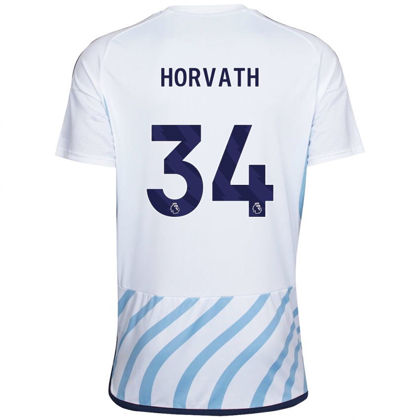 Herren Ethan Horvath #34 Weiß Blau Auswärtstrikot Trikot 2023/24 T-Shirt