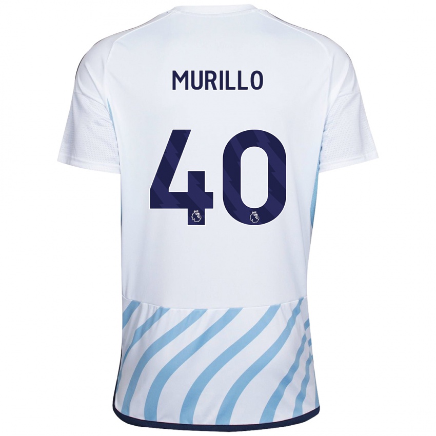Herren Murillo #40 Weiß Blau Auswärtstrikot Trikot 2023/24 T-Shirt