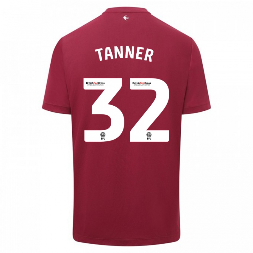 Herren Ollie Tanner #32 Rot Auswärtstrikot Trikot 2023/24 T-Shirt