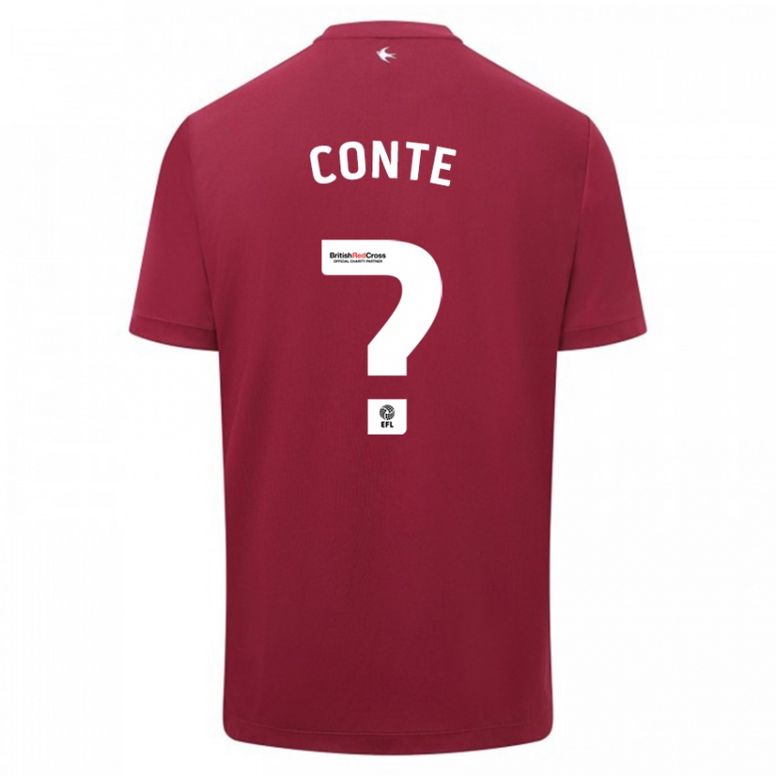 Herren Raheem Conte #0 Rot Auswärtstrikot Trikot 2023/24 T-Shirt