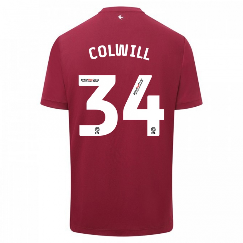 Herren Joel Colwill #34 Rot Auswärtstrikot Trikot 2023/24 T-Shirt