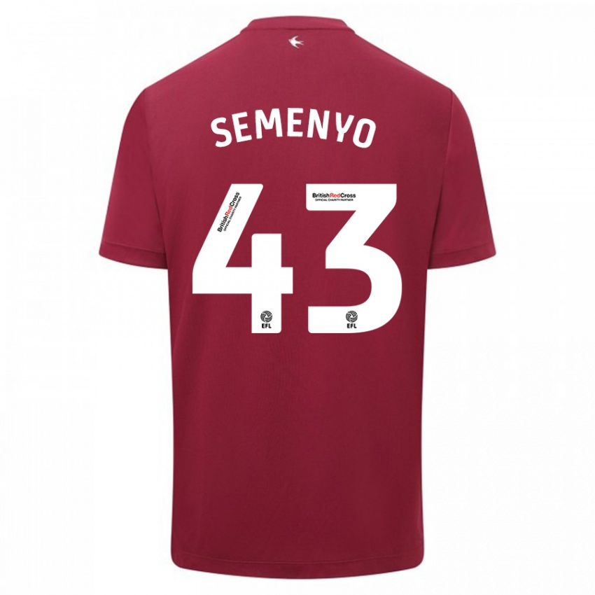 Herren Jai Semenyo #43 Rot Auswärtstrikot Trikot 2023/24 T-Shirt