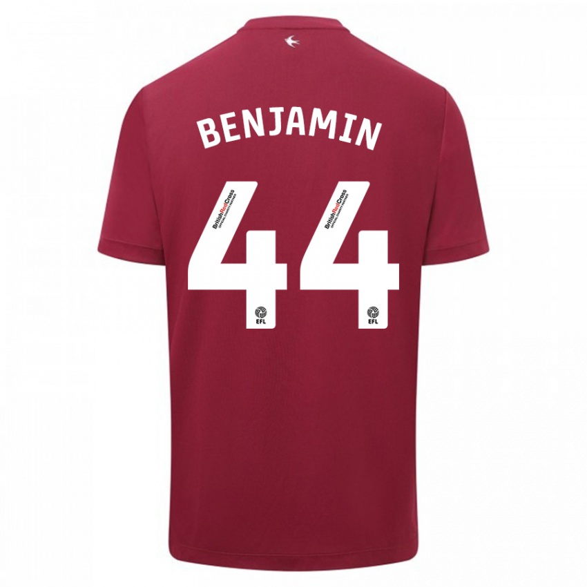 Herren Xavier Benjamin #44 Rot Auswärtstrikot Trikot 2023/24 T-Shirt