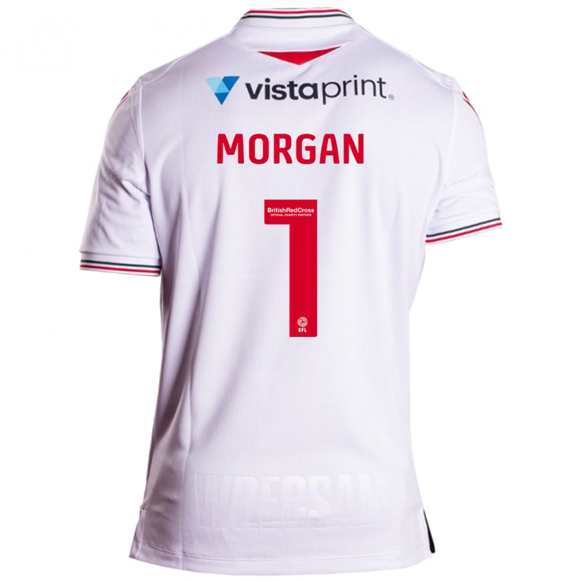 Herren Delyth Morgan #1 Weiß Auswärtstrikot Trikot 2023/24 T-Shirt
