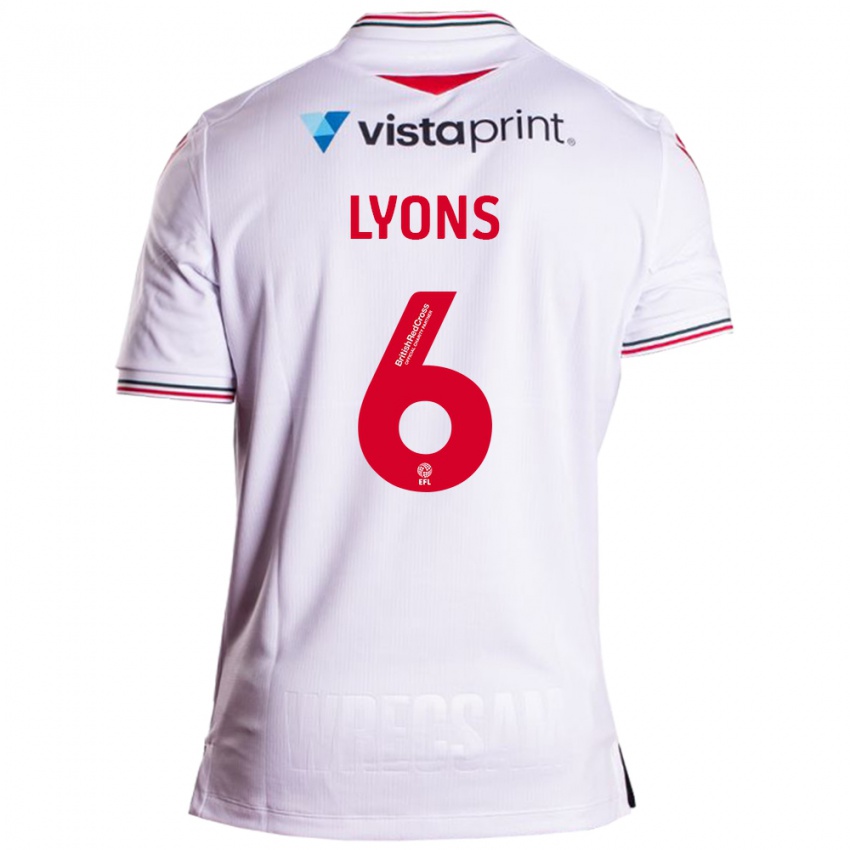 Herren Lauryn Lyons #6 Weiß Auswärtstrikot Trikot 2023/24 T-Shirt