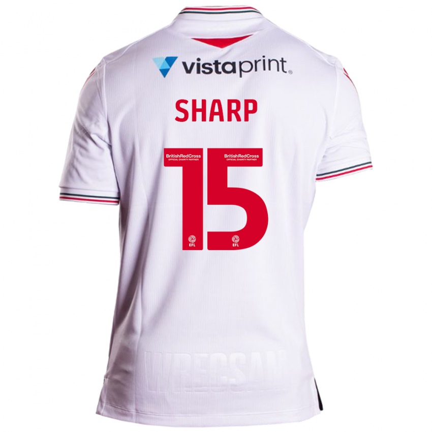 Herren Katie Sharp #15 Weiß Auswärtstrikot Trikot 2023/24 T-Shirt