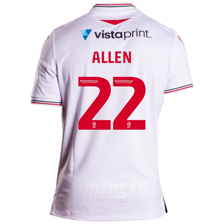 Herren Keren Allen #22 Weiß Auswärtstrikot Trikot 2023/24 T-Shirt