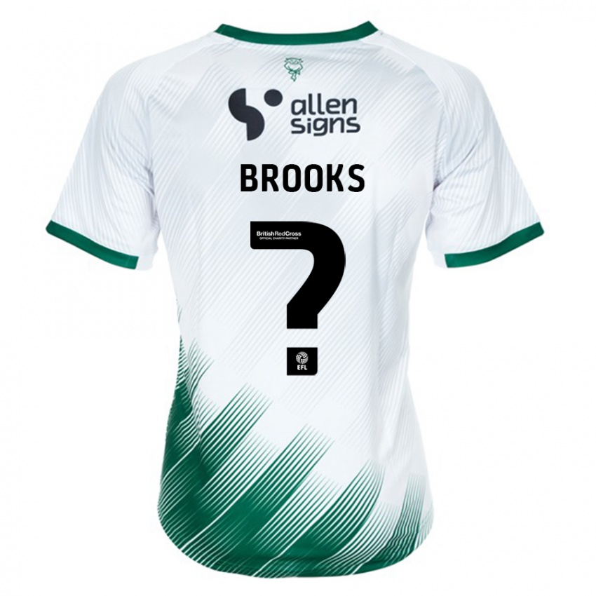 Herren Billy Brooks #0 Weiß Auswärtstrikot Trikot 2023/24 T-Shirt