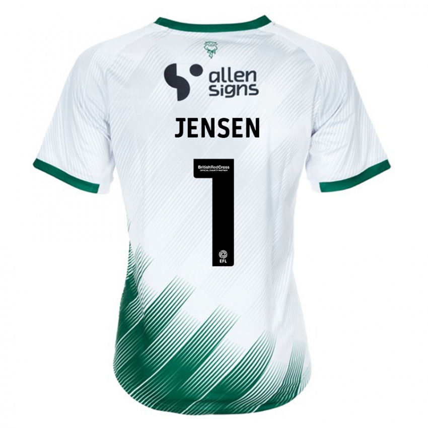 Herren Lukas Jensen #1 Weiß Auswärtstrikot Trikot 2023/24 T-Shirt
