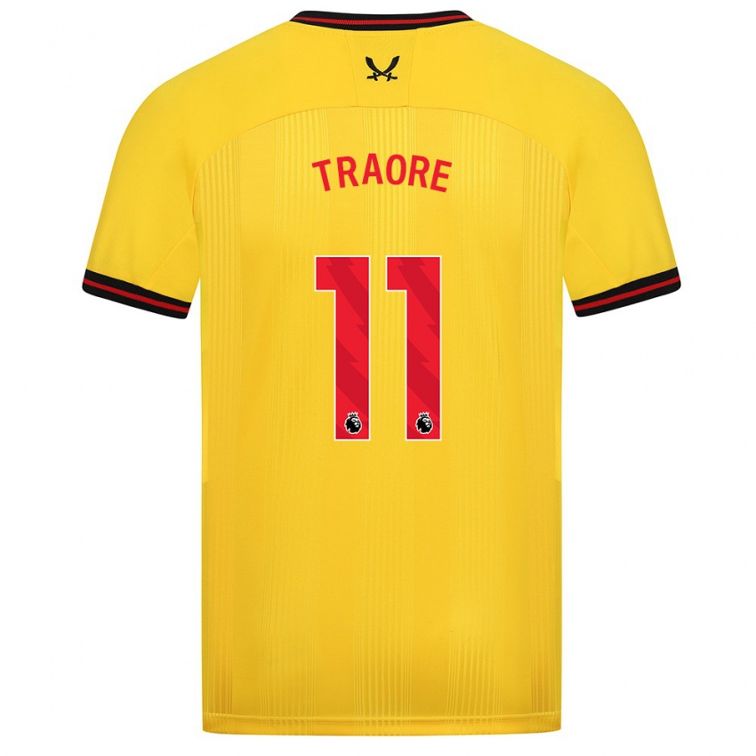 Herren Bénie Traoré #11 Gelb Auswärtstrikot Trikot 2023/24 T-Shirt