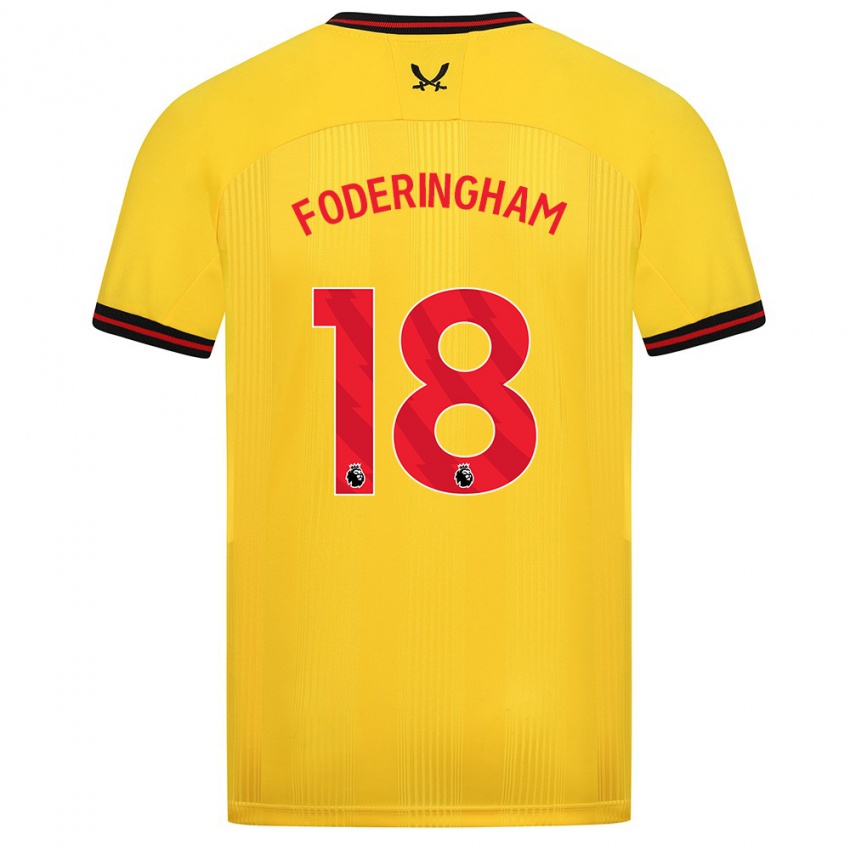 Herren Wes Foderingham #18 Gelb Auswärtstrikot Trikot 2023/24 T-Shirt