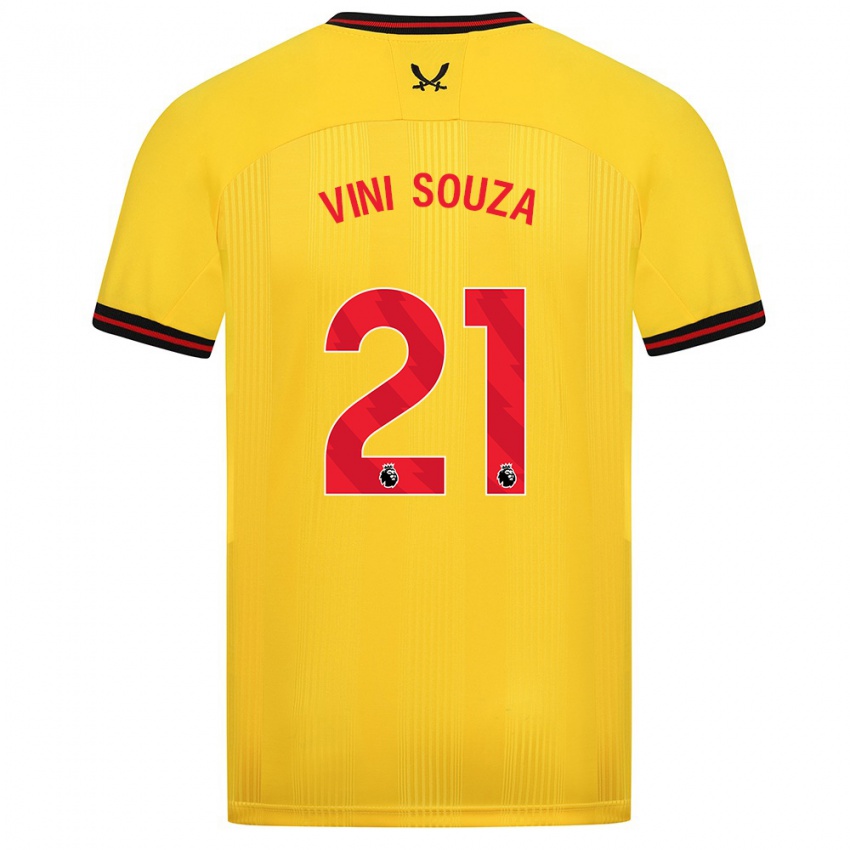Herren Vini Souza #21 Gelb Auswärtstrikot Trikot 2023/24 T-Shirt
