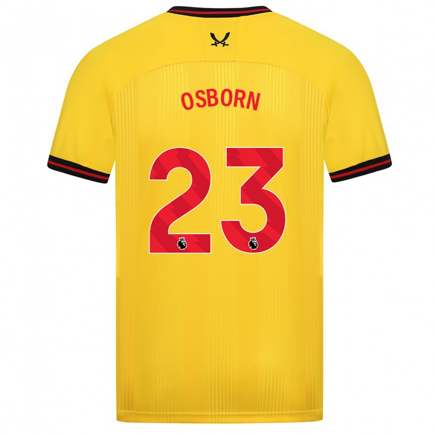 Herren Ben Osborn #23 Gelb Auswärtstrikot Trikot 2023/24 T-Shirt