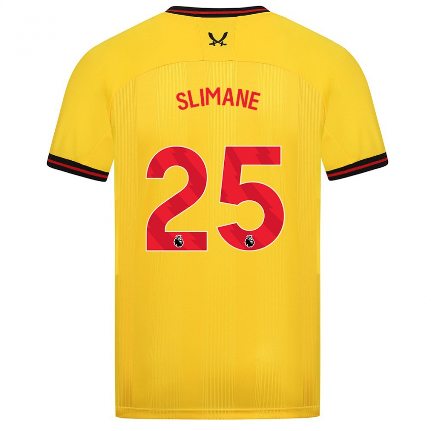 Herren Anis Slimane #25 Gelb Auswärtstrikot Trikot 2023/24 T-Shirt