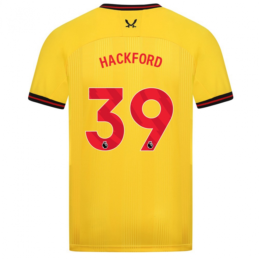 Herren Antwoine Hackford #39 Gelb Auswärtstrikot Trikot 2023/24 T-Shirt