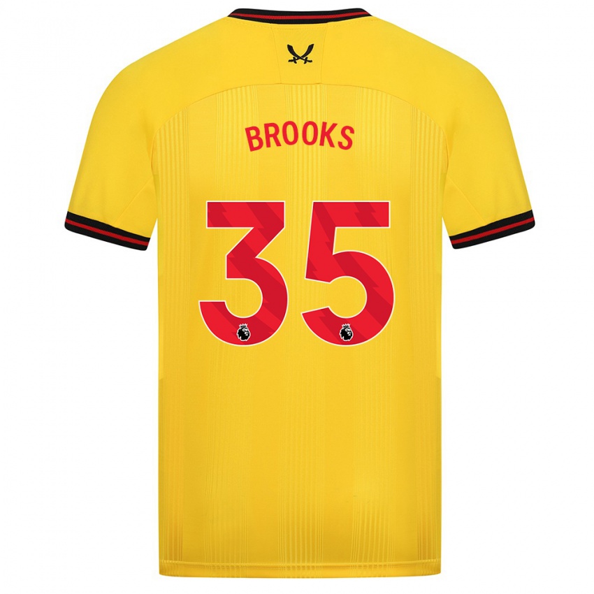 Herren Andre Brooks #35 Gelb Auswärtstrikot Trikot 2023/24 T-Shirt