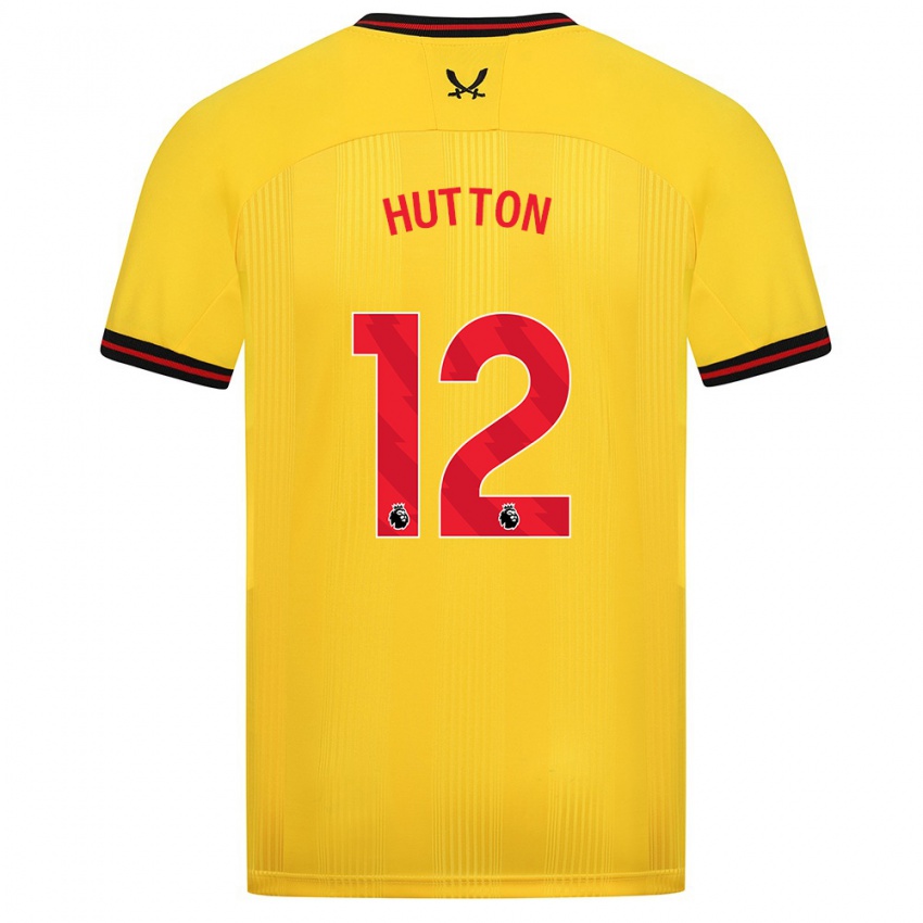 Herren Jodie Hutton #12 Gelb Auswärtstrikot Trikot 2023/24 T-Shirt