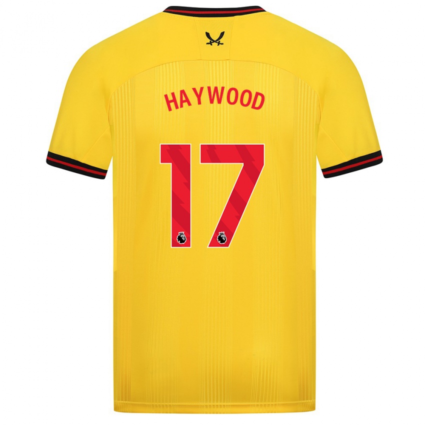 Herren Sophie Haywood #17 Gelb Auswärtstrikot Trikot 2023/24 T-Shirt