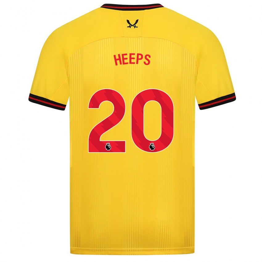 Herren Eleanor Heeps #20 Gelb Auswärtstrikot Trikot 2023/24 T-Shirt