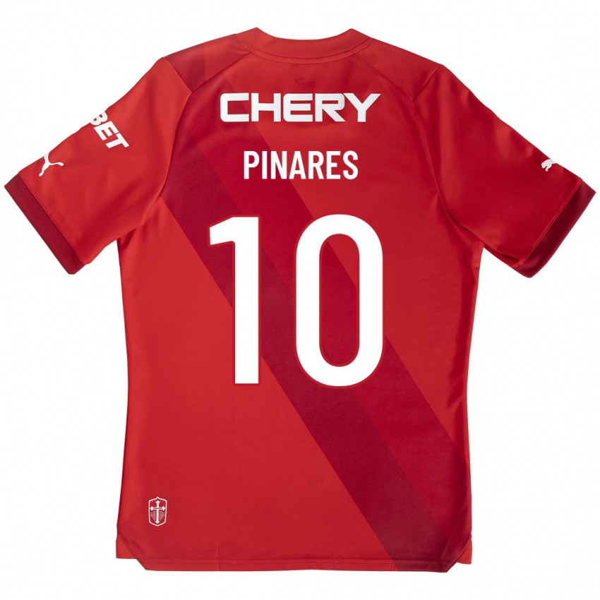 Herren Cesar Pinares #10 Rot Auswärtstrikot Trikot 2023/24 T-Shirt