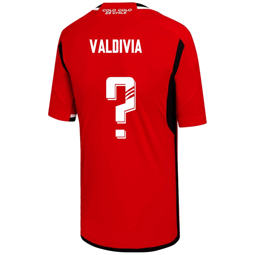 Herren Felipe Valdivia #0 Rot Auswärtstrikot Trikot 2023/24 T-Shirt
