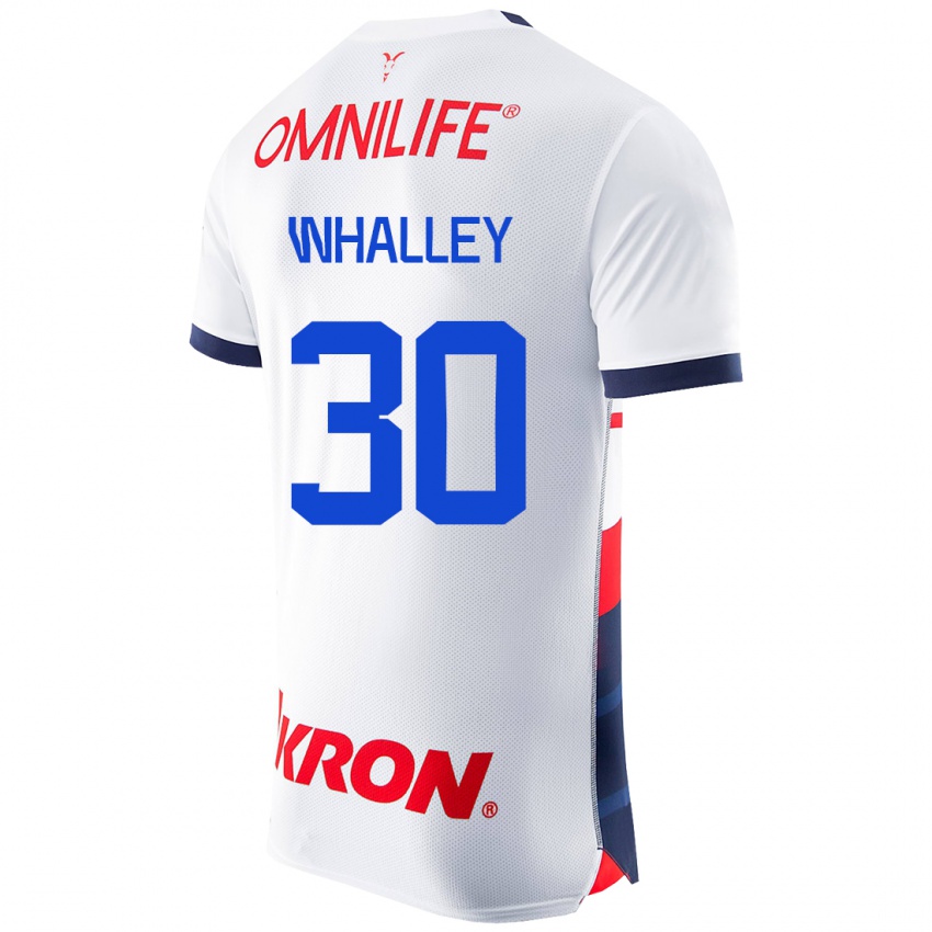 Herren Óscar Whalley #30 Weiß Auswärtstrikot Trikot 2023/24 T-Shirt