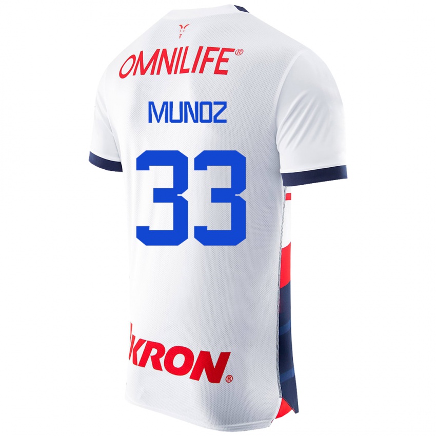 Herren Zahid Muñoz #33 Weiß Auswärtstrikot Trikot 2023/24 T-Shirt