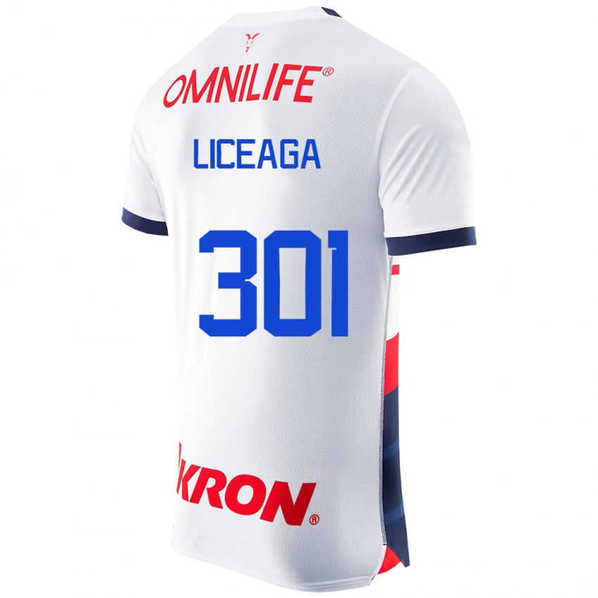 Herren Juan Liceaga #301 Weiß Auswärtstrikot Trikot 2023/24 T-Shirt