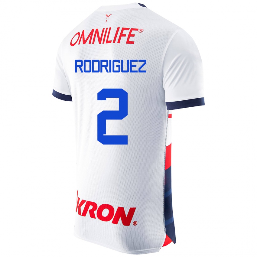 Herren Jaqueline Rodríguez #2 Weiß Auswärtstrikot Trikot 2023/24 T-Shirt