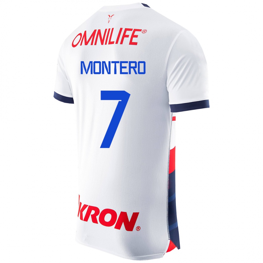 Herren Casandra Montero #7 Weiß Auswärtstrikot Trikot 2023/24 T-Shirt