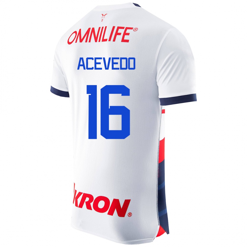 Herren Victoria Acevedo #16 Weiß Auswärtstrikot Trikot 2023/24 T-Shirt