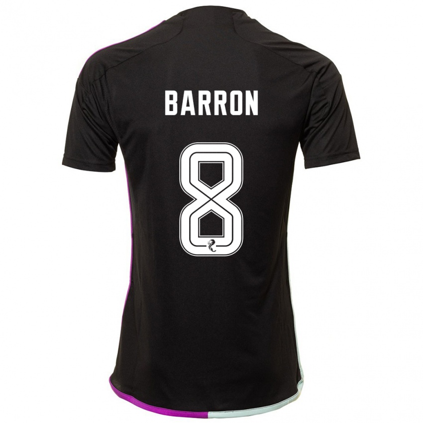 Herren Connor Barron #8 Schwarz Auswärtstrikot Trikot 2023/24 T-Shirt