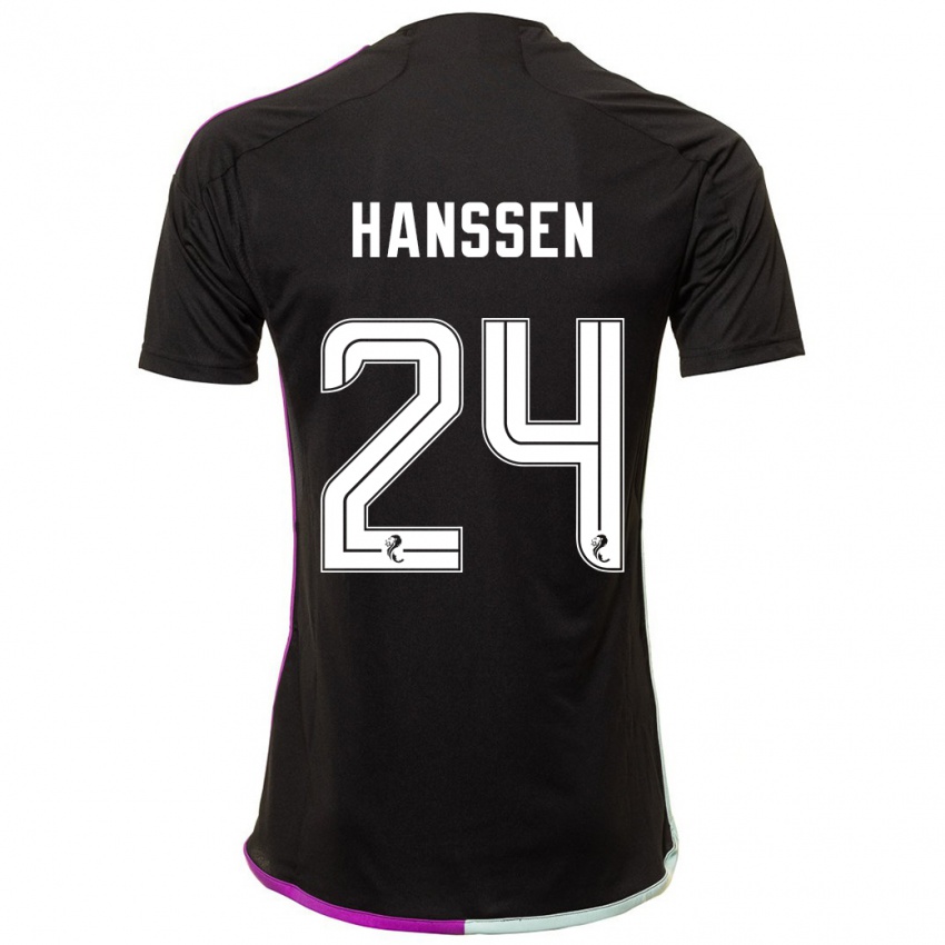 Herren Nadine Hanssen #24 Schwarz Auswärtstrikot Trikot 2023/24 T-Shirt