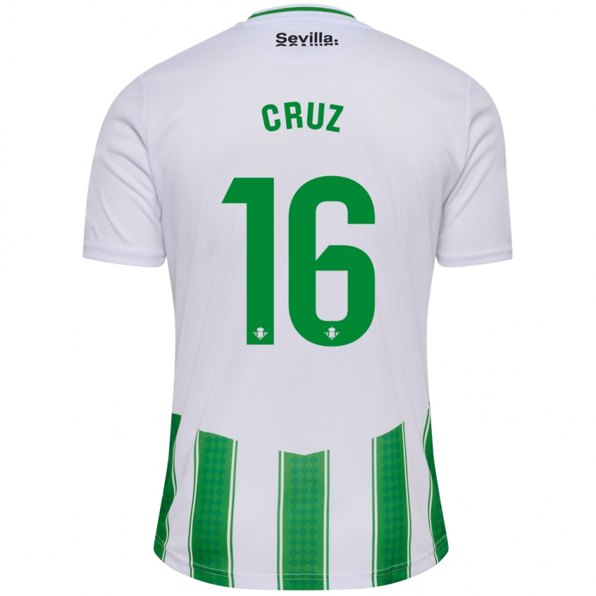 Damen Juan Cruz #16 Weiß Heimtrikot Trikot 2023/24 T-Shirt
