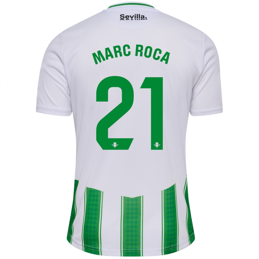 Damen Marc Roca #21 Weiß Heimtrikot Trikot 2023/24 T-Shirt