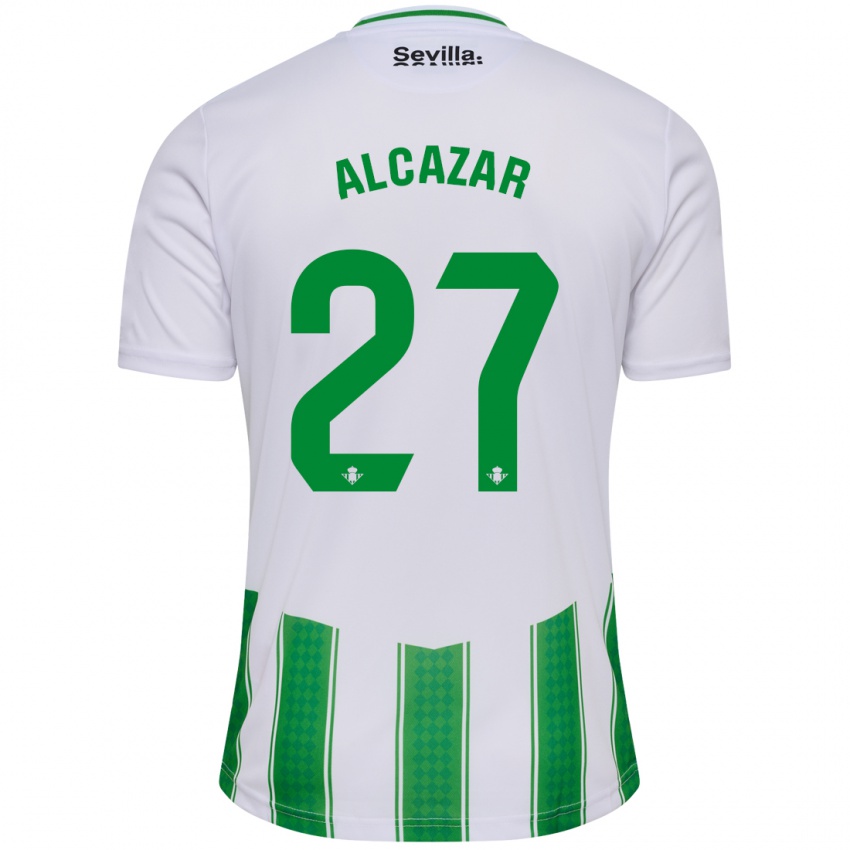 Damen Lucas Alcázar #27 Weiß Heimtrikot Trikot 2023/24 T-Shirt