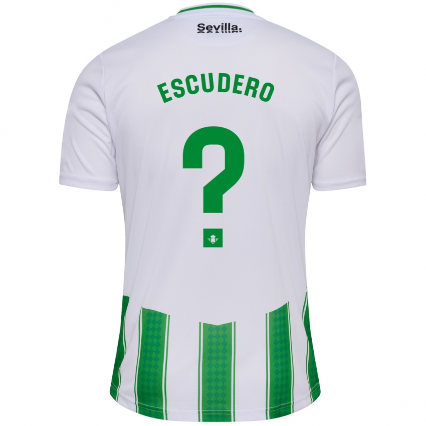 Damen Ale Escudero #0 Weiß Heimtrikot Trikot 2023/24 T-Shirt