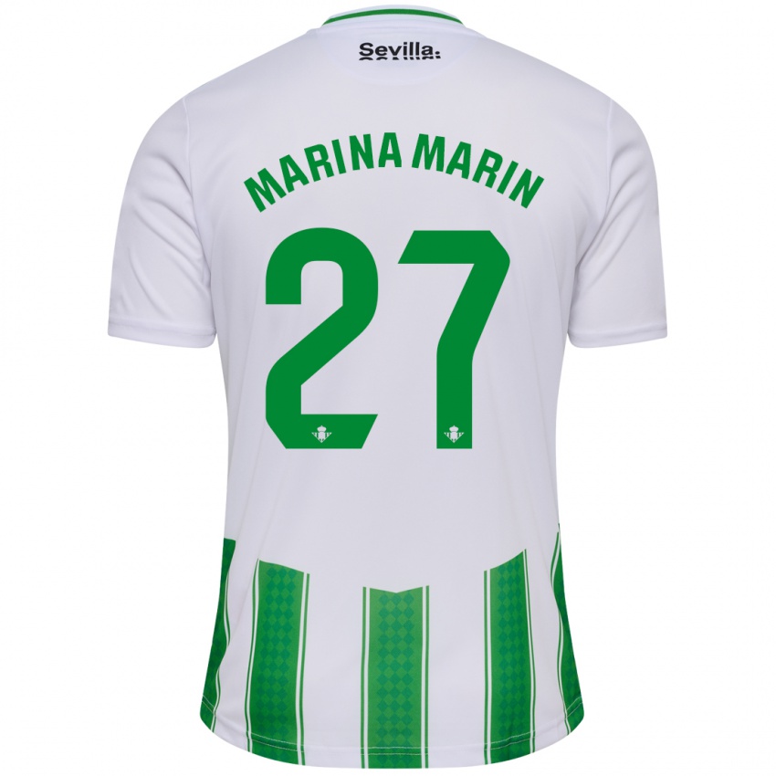 Damen Marina Marín #27 Weiß Heimtrikot Trikot 2023/24 T-Shirt