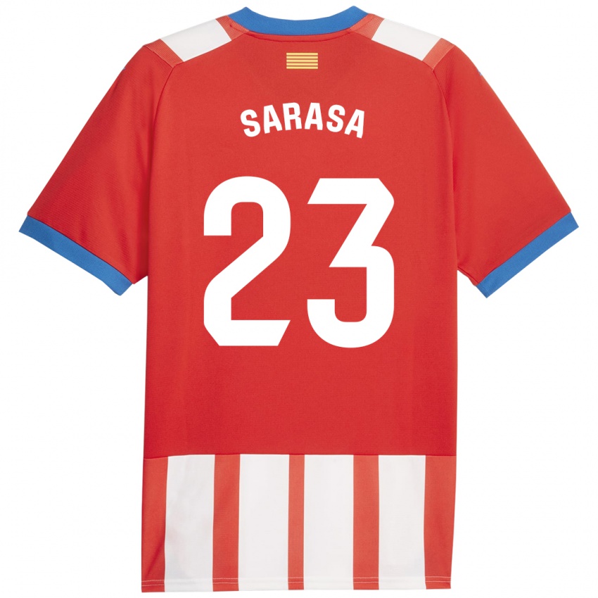 Damen Javier Sarasa #23 Rot-Weiss Heimtrikot Trikot 2023/24 T-Shirt