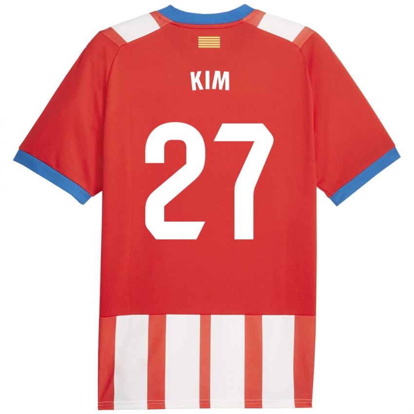Damen Min-Su Kim #27 Rot-Weiss Heimtrikot Trikot 2023/24 T-Shirt