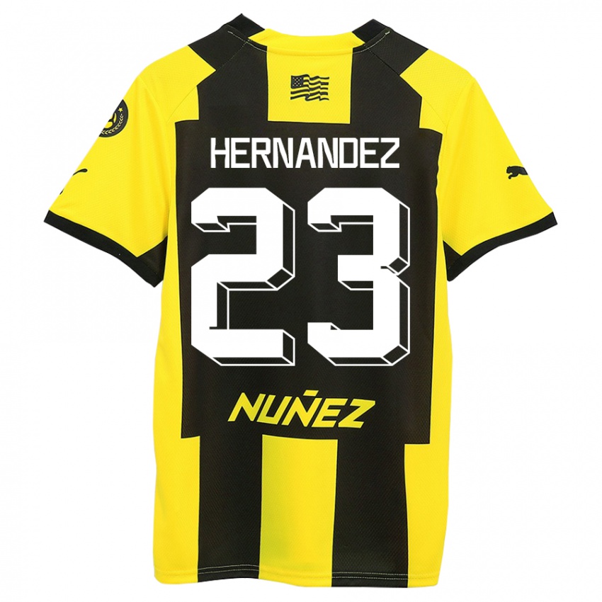 Damen Abel Hernandez #23 Gelb Schwarz Heimtrikot Trikot 2023/24 T-Shirt